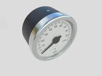 Pressure Gauge M5 Low-poly 3D model