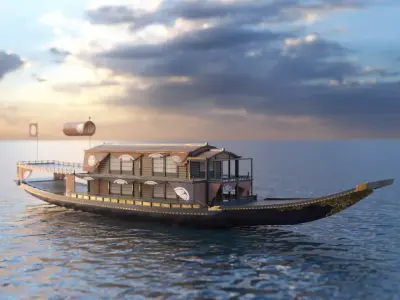 Japanese Medieval Ship - Gozabune model 3D model