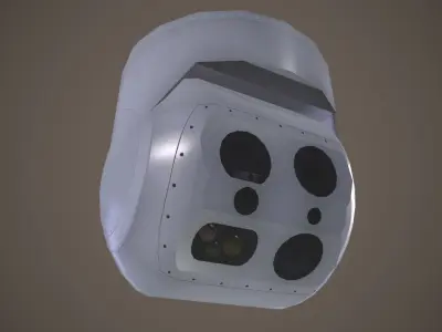 Helicopter camera TOES 520 Low-poly 3D model