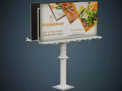 Billboard 3B Low-poly 3D model