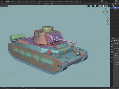 MK II Matilda Tank Base Mesh Low-poly 3D model