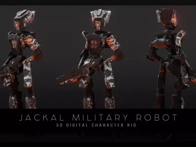 Jackal Scifi Robot 3D model