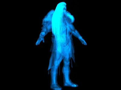 Gallowglass - Scottish Highlander Warrior Male 3D model