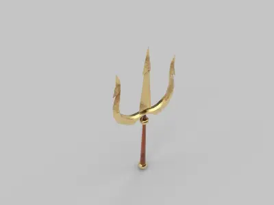 Trident shiva scepter Low-poly 3D model