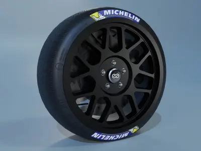 Enkei Matrix Wheel Low-poly 3D model