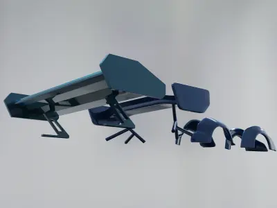Spoiler tuning part auto 3D model