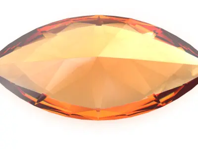 Marquise Cut Imperial Topaz 3D model