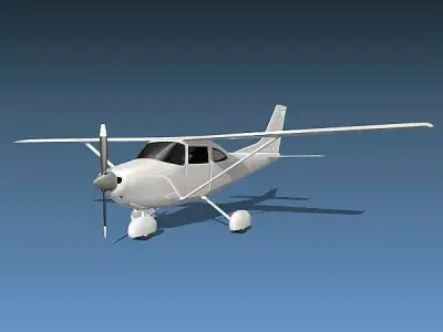  Cessna 182 skylane aircraft 3D model