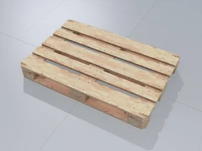 Wooden Europallet Low-poly 3D model