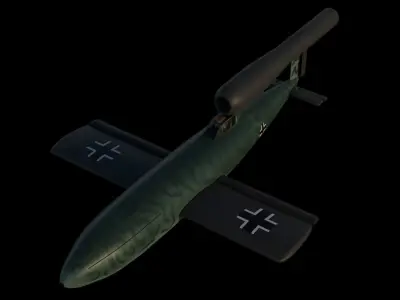 FI 103 manned V 1 Buzz Bomb 3D model