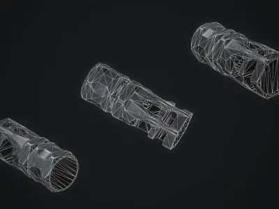 Muzzle Brake FATman Hex Brake AR-15 Low-poly 3D model