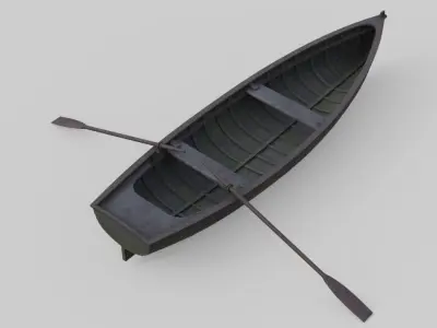 Rowboat 1A Low-poly 3D model