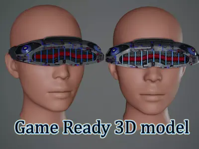 Sci fi Glasses Goggles 1 Low-poly 3D model