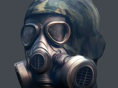 Helmet 3d model military combat Military Low-poly 3D model