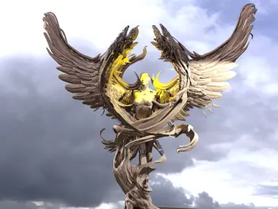 Dantes Lust ascention statue 3D model