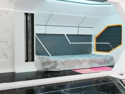 SCI-FI Interior BedRoom Model 3 3D model