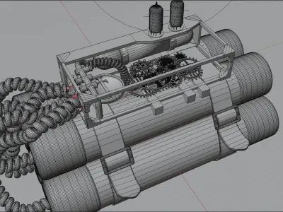 Steampunk time bomb 3D model