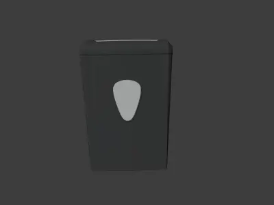 Office Paper Shredder Low-poly 3D model