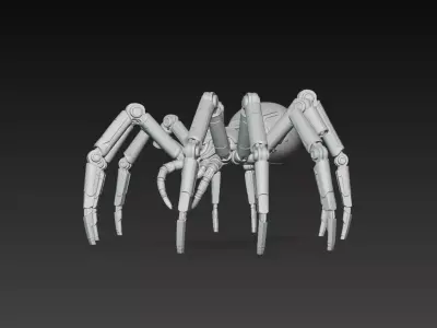 Cybernetic Spider Robot Sci-Fi Mechanical Creature 3D Model 3D print model