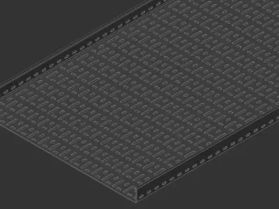 Cable Tray 600mm x 3000mm TYPE2 3D model