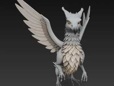 Griffin Realistic 3D Model Basic - Low Poly Realistic Low-poly 3D model