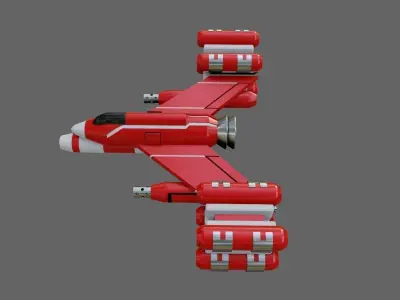 Attack Spacecraft - Nave Low-poly 3D model