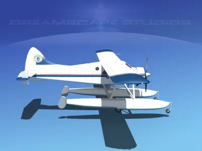 Dehavilland DHC-2 Civil Air Patrol 3D model