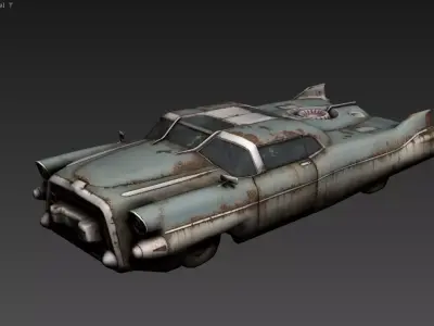 3D model of a vintage Low-poly 3D model