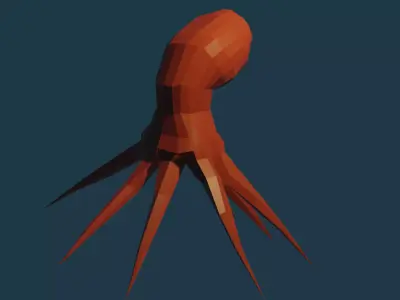 Octopus Free low-poly 3D model
