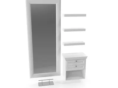 Barber Work Place A 3D model