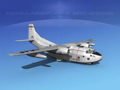 Fairchild C-123B Provider USAF 2 3D model