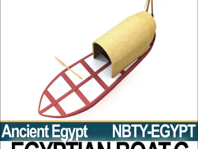 Ancient Egypt Boat G 3D model