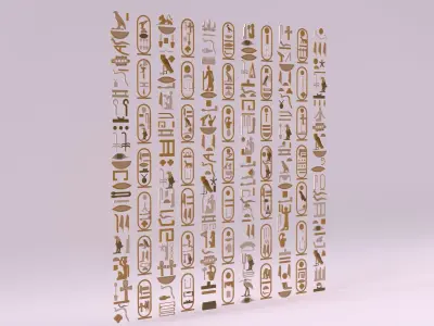 Egyptian Symbols - 006 Low-poly 3D model
