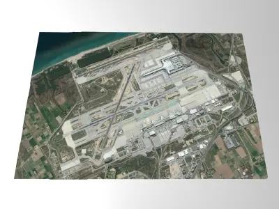 Barcelona International Airport Spain Free 3D model