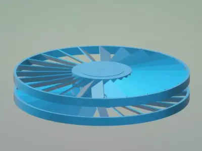 Flying fan toy Free 3D model