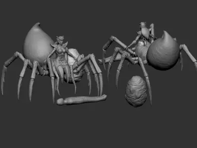 Spider Queen Monsters 3D model