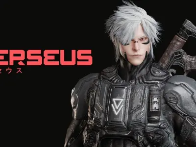 Low Poly - Cybernetic Soldier Perseus - Complete Low-poly 3D model