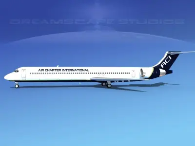 McDonnell Douglas MD83 Air Charter Intl 3D model