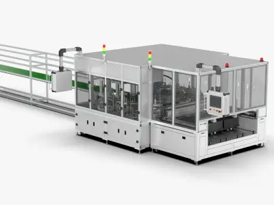 Automatic Circuit Board Robot Handling and Testing Machine 3D model