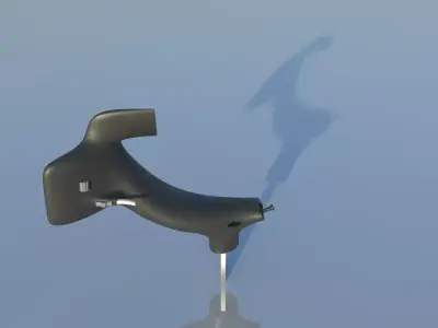 Throttle grip for fighter jet 3D model