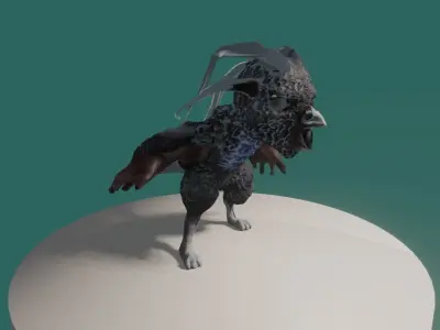 Crow Character Model Free low-poly 3D model