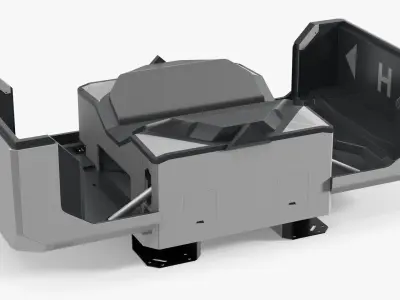 DJI Outdoor Drone Charging Station Grey Rigged 3D model