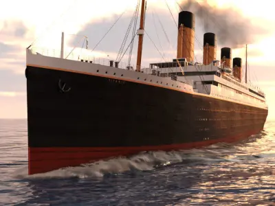 RMS TITANIC SHIP BLENDER AND MAYA 3D MODEL 3D model
