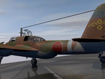 Kawasaki Ki-48 Sokei - aka Lily 3D model