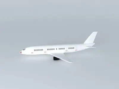 Low Poly Medium Range Aircraft Free 3D model
