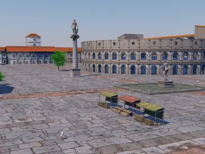 Classic romanic city 3D model