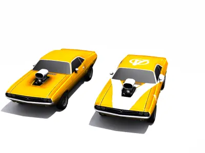 Dodge Challenger 1971 Low-poly 3D model