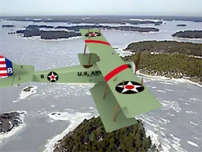 Curtiss JN-2 Jenny US Army 3D model