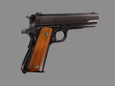 Pistol C127G Colt 45 M1911 Model Low Poly 3D Model Low-poly 3D model