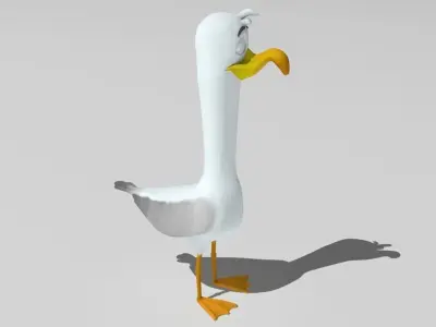 Goofy seagull 3D model